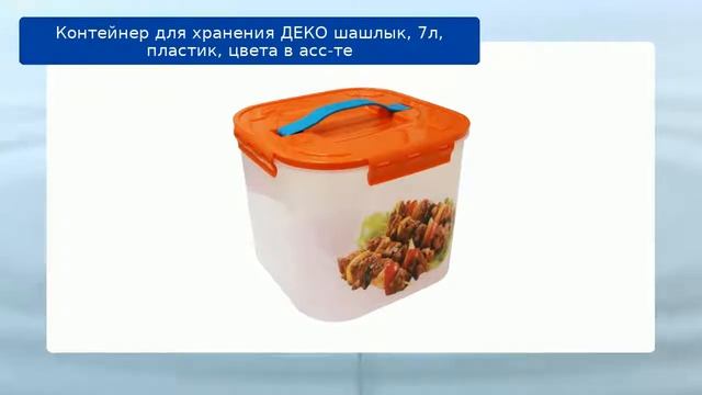 Контейнер для хранения ДЕКО шашлык, 7л, пластик, цвета в асс-те обзор