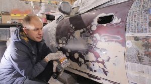 Покраска авто баллончиками. Как перекуп красит Chevrolet Lanos локально