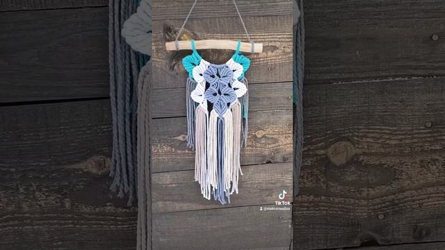 Макраме панно "Листочки" смотреть онлайн