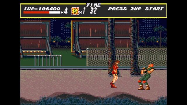 Sega Mega Drive 2 (Smd) 16-bit Streets of Rage 1 (Bare Knuckle) Round 3