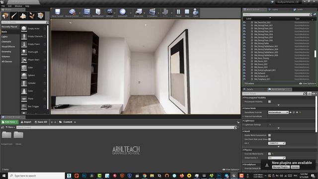 Как выглядит и создаётся проект в рамках курса Unreal Engine для архвиза | UE4 в ArhiTeach смотреть онлайн
