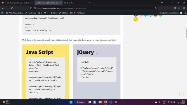 useRef hook in React js | React Js for Beginners смотреть онлайн