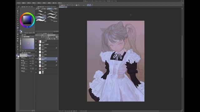 Digital Painting Dual Horsetail - FKEY