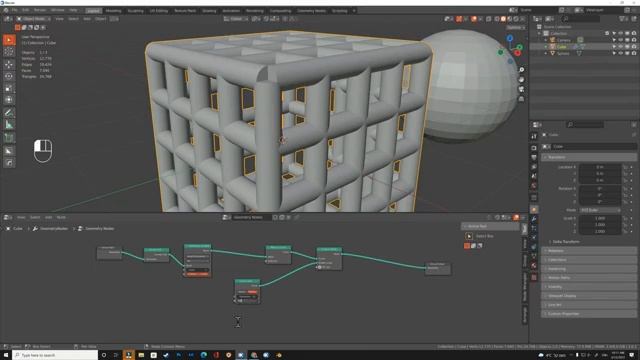 Blender 3, Geometry Nodes Convex Hull смотреть онлайн