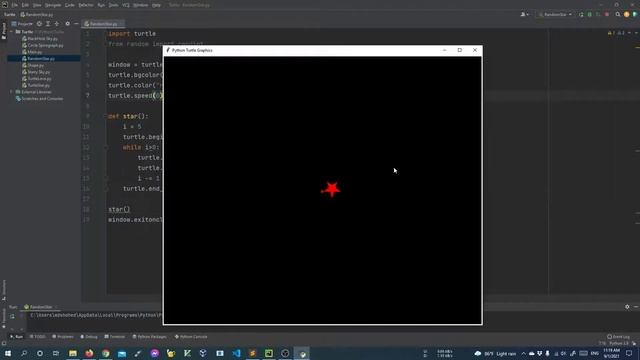 Python Turtle - Random Star Generate Tutorial смотреть онлайн