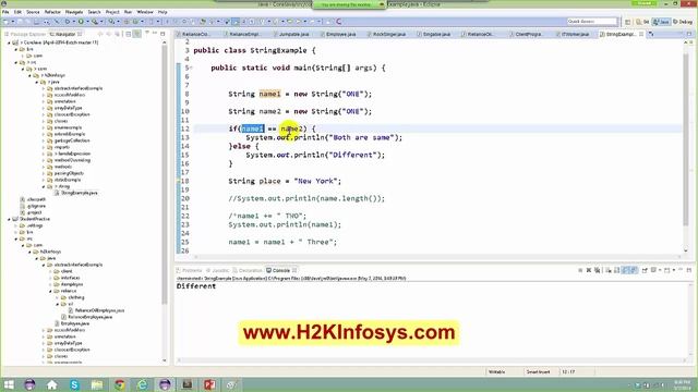 Java/J2EE Training Tutorials | Lambda EXp String handling part 2 tutorial 15 by H2Kinfosys смотреть онлайн