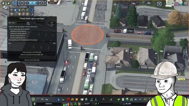 EASY Timed Traffic Light Tutorial - Traffic Manager (Cities Skylines) смотреть онлайн