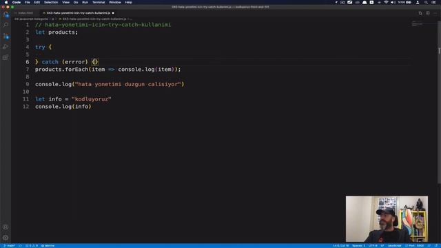 JavaScript | try ve catch Kullanımı #43 смотреть онлайн