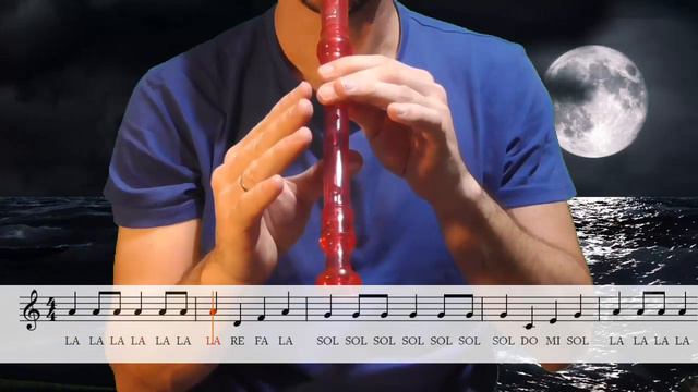 The drunken sailor - Tutorial flauta con partitura | Karaoke instrumental смотреть онлайн