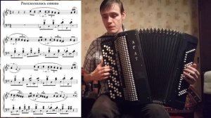 Расплескалась синева разбор на баяне Урок №64