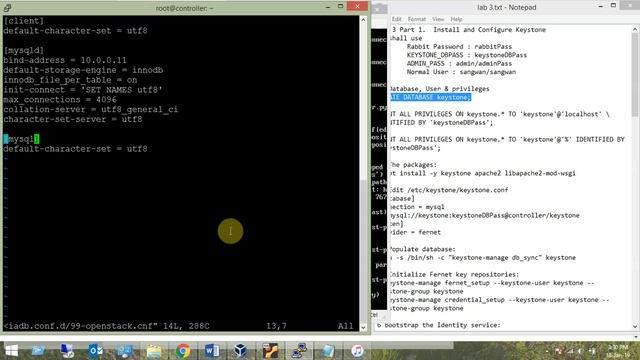 openstack tutorial Lab 3 Install and Configure Keystone Identity Service смотреть онлайн