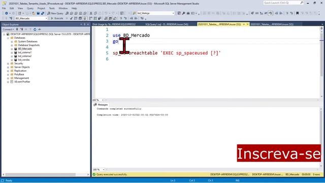 Três formas de listar tabelas, quantidade de registros e tamanho no SQL SERVER смотреть онлайн