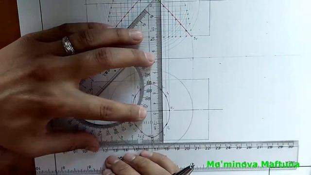 Начер..геомет..Пересечение поверхностей.по методу сфер. D.Mamatov. смотреть онлайн