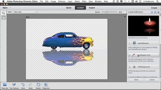 Photoshop Elements 11 Tutorial | Creating a Reflection смотреть онлайн