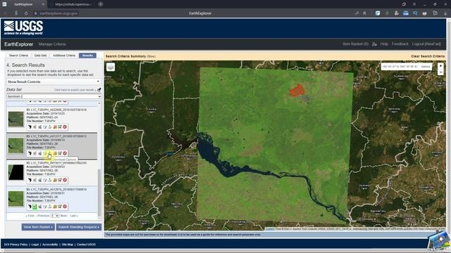 Поиск и скачивание снимков Sentinel-2 смотреть онлайн