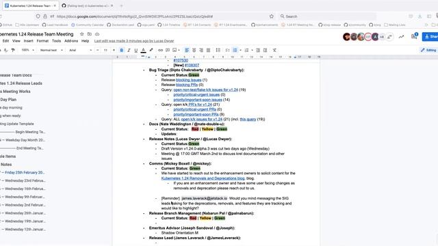 Kubernetes 1.24 Release Team Meeting for 20220225 смотреть онлайн