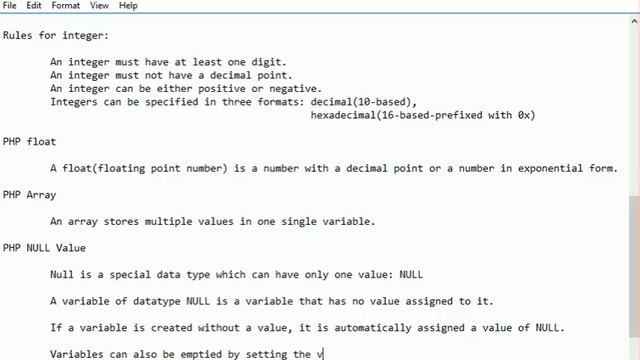 PHP data types - Tutorial for students смотреть онлайн