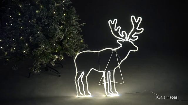 Video decoratiune exterior Craciun, ren, 450 LED lumina calda statica si 30 LED lumina rece flash смотреть онлайн