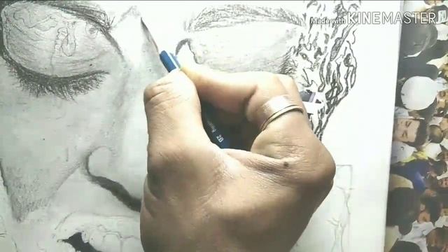 Realistic drowning a female face from photo reference-quick scatch book practice on смотреть онлайн