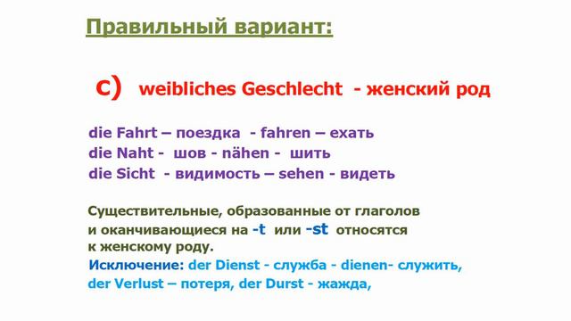 Род имён существительных, часть 5  - Das Geschlecht Von Substantiven.