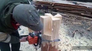 Две табуретки из одного бревна. Лесная мебель.