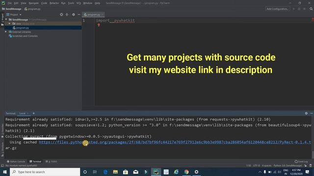 Send whatsapp message using python with 2 line code only смотреть онлайн