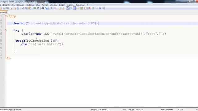 Php Pdo Ayar Dosyası oluşturma смотреть онлайн
