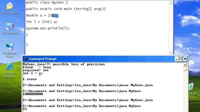 Базовые конструкции языка JAVA. Приведение типов. Урок 42 смотреть онлайн