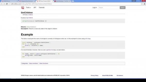 ROBLOX Lua Scripting Tutorial 8 - Built-in Functions