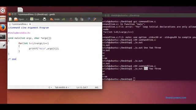 Command Line Argument in Ubuntu смотреть онлайн