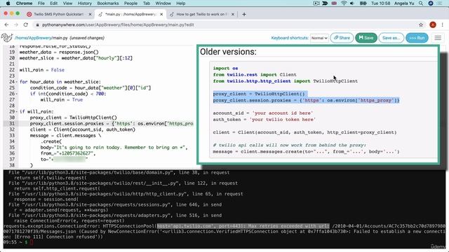 Day 35 - 316-Use PythonAnywhere to Automate the Python Script смотреть онлайн