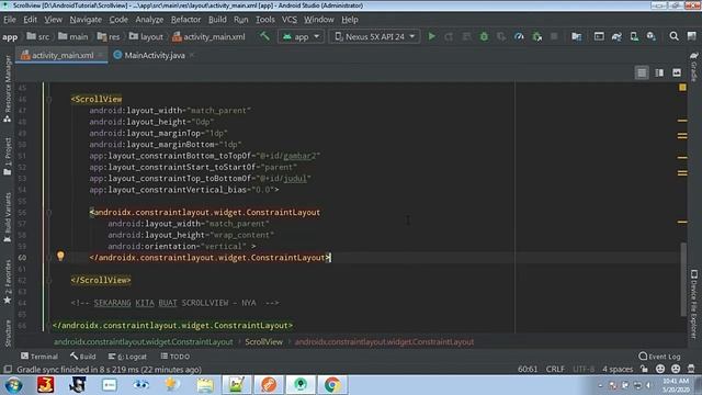 Android Basic - Scrollview Dalam ConstraintLayout смотреть онлайн