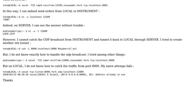 SSH Tunnel + Socat UDP + Unicast + Multicast смотреть онлайн