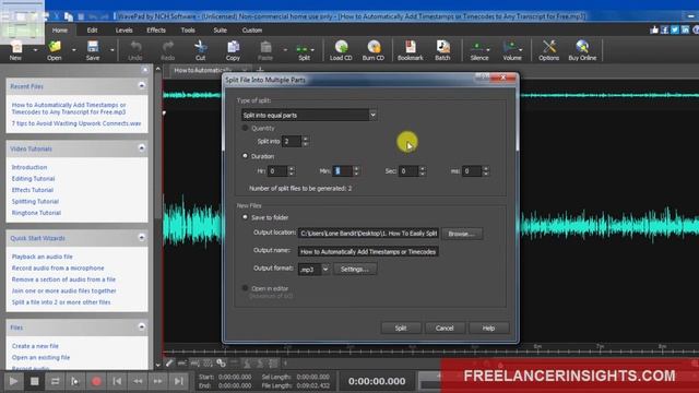 How To Easily Split Audio Into Shorter Segments Or Files смотреть онлайн