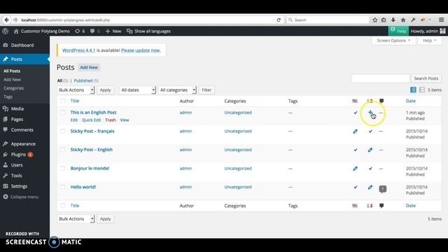Customizr Theme - Polylang Plugin - Adding Slider to a Post смотреть онлайн