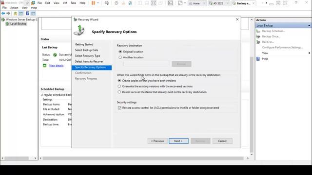 windows Server 2022 - How to Restore the Backup from Backup Server Step By Step#09 смотреть онлайн