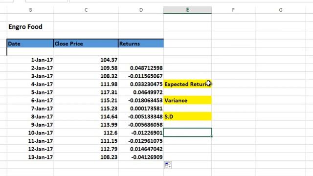 How to Calculate Expected Return, Variance, Standard Deviation in Excel from Stocks/Shares смотреть онлайн