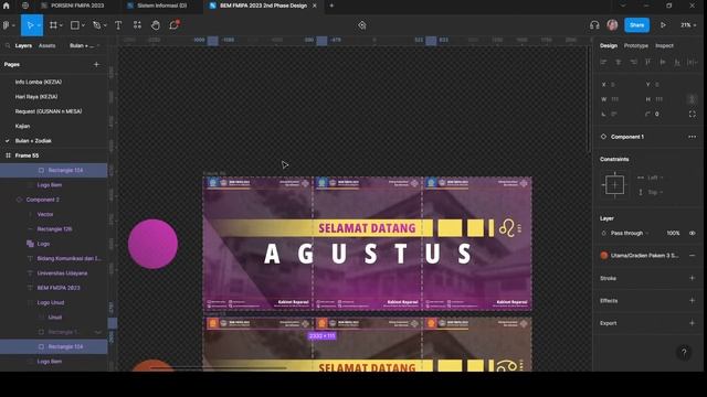 Cara Pakai Component Header Bidang - Figma KOMINFO BEM 2023 смотреть онлайн