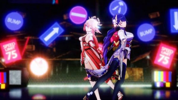 【Genshin Impact MMD】CATCH THE WAVE「Yae Miko x Raiden Shogun」
