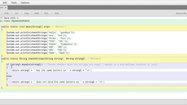Java Program to Compare Strings and check for same Letters смотреть онлайн