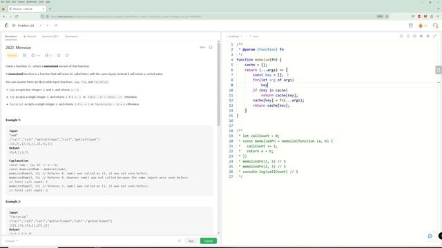 Memoize - LeetCode 2623 - JavaScript - JS 30 Day Challenge Day 9 смотреть онлайн