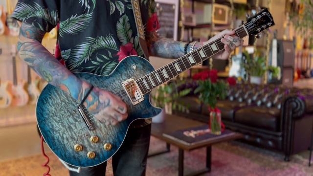 Gibson Les Paul Standard Premium Quilt Top Ocean Water Perimeter 2018 USA смотреть онлайн