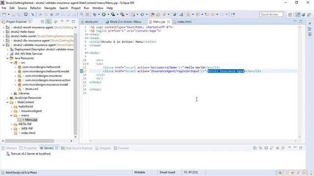 16. Resource Files and i8n in Struts 2 - Getting Started with Struts 2, Spring JDBC, MariaDB смотреть онлайн