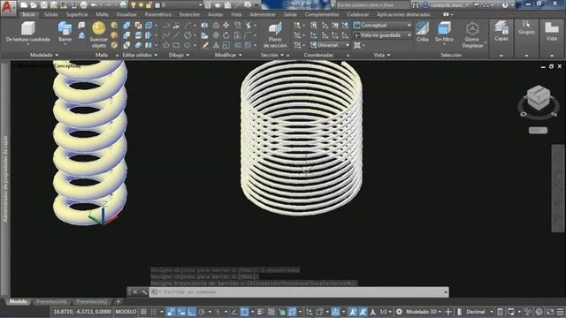 AUTOCAD 2019 DIBUJO 3D ESPIRAL 3 смотреть онлайн