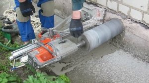 Алмазное сверление вентиляции (продухи) в  фундаменте.