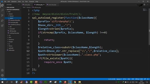 PHP Ders 111 Gelişmiş Otomatik Class Yükleme Fonksiyonu смотреть онлайн