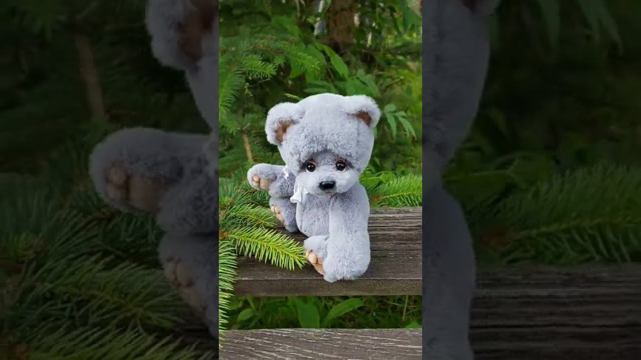 Мишутка Аля - сшита из нежнейшего итальянского меха, ростиком сидя - 14 см. смотреть онлайн