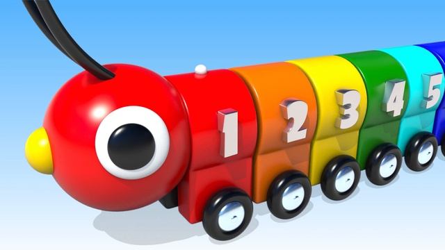 Мультики для малышей Цветная Гусеница Учимся считать Учим цифры и цвета смотреть онлайн