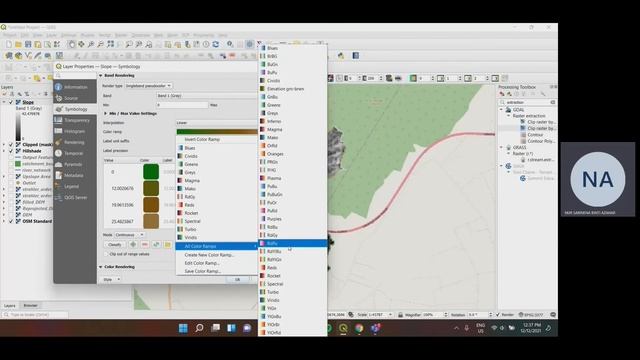 QGIS - Hillshade, slope, 3D model смотреть онлайн