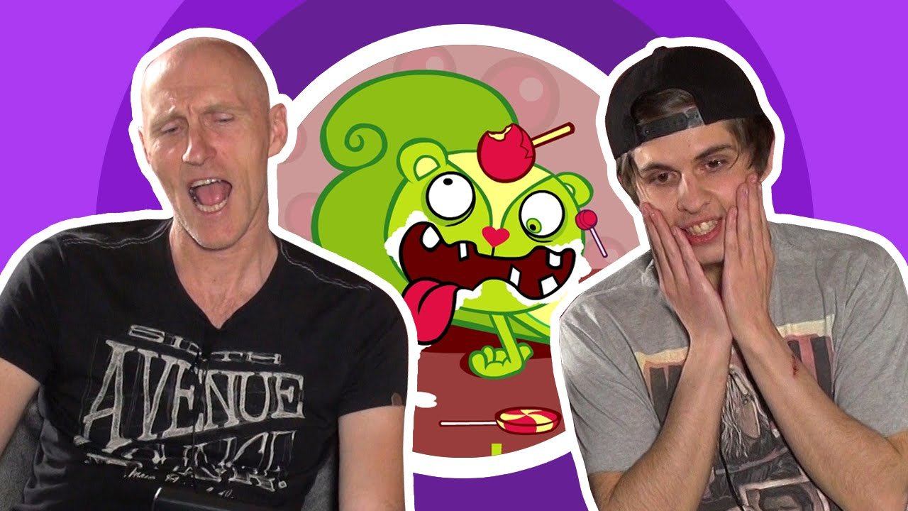 ВЗРОСЛЫЕ И МОЛОДЫЕ СМОТРЯТ HAPPY TREE FRIENDS (жестокий мульт)